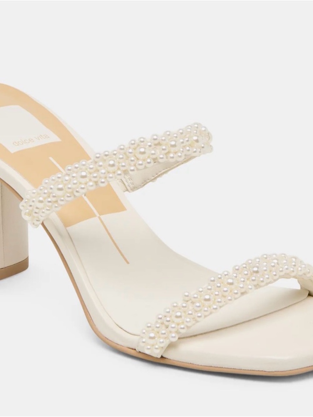 Dolce Vita Nolah Pearl Sandal, White Stella